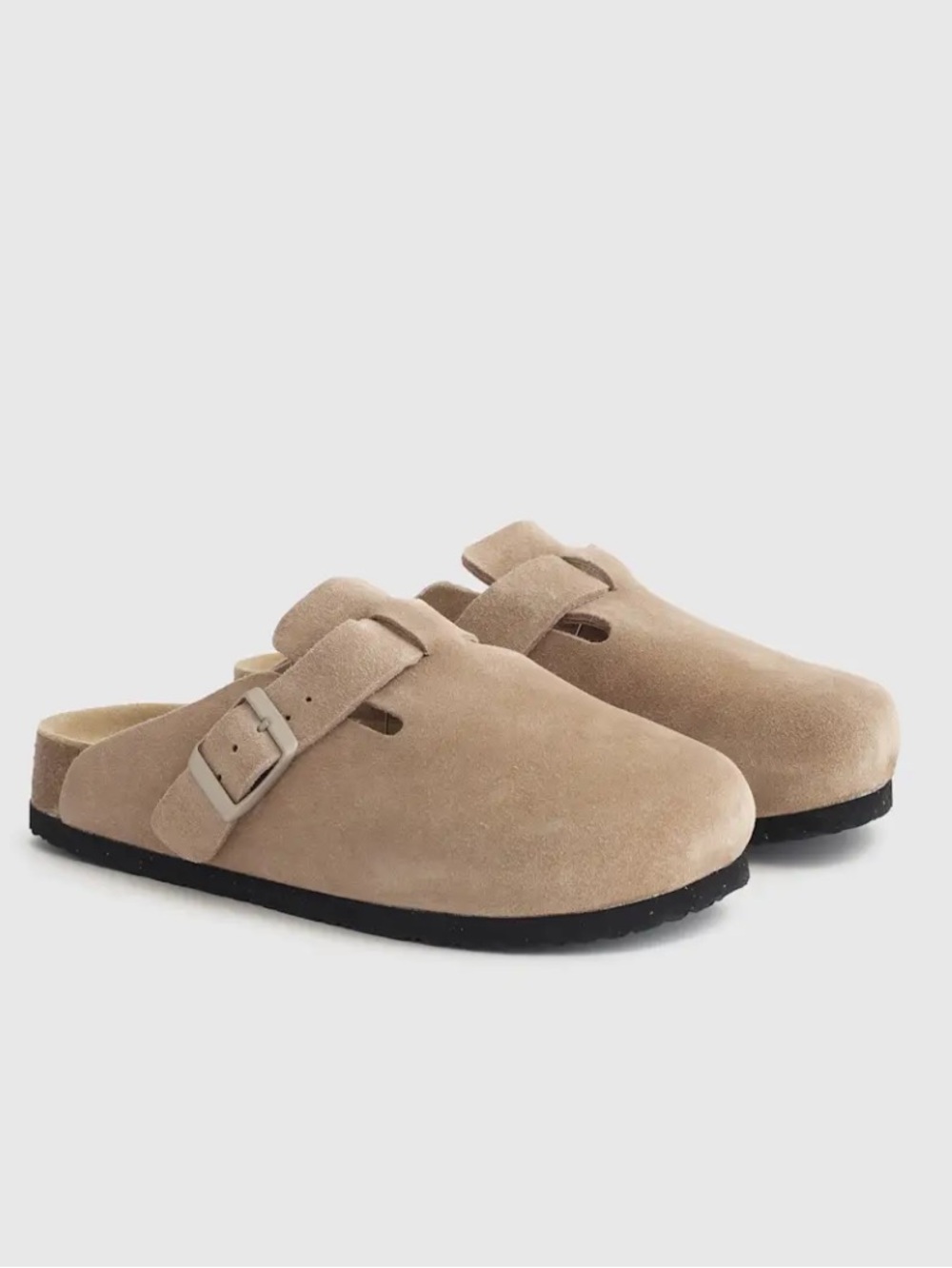 Quince Water Repellent Suede Clog Mule Dune (Tan) Size 9